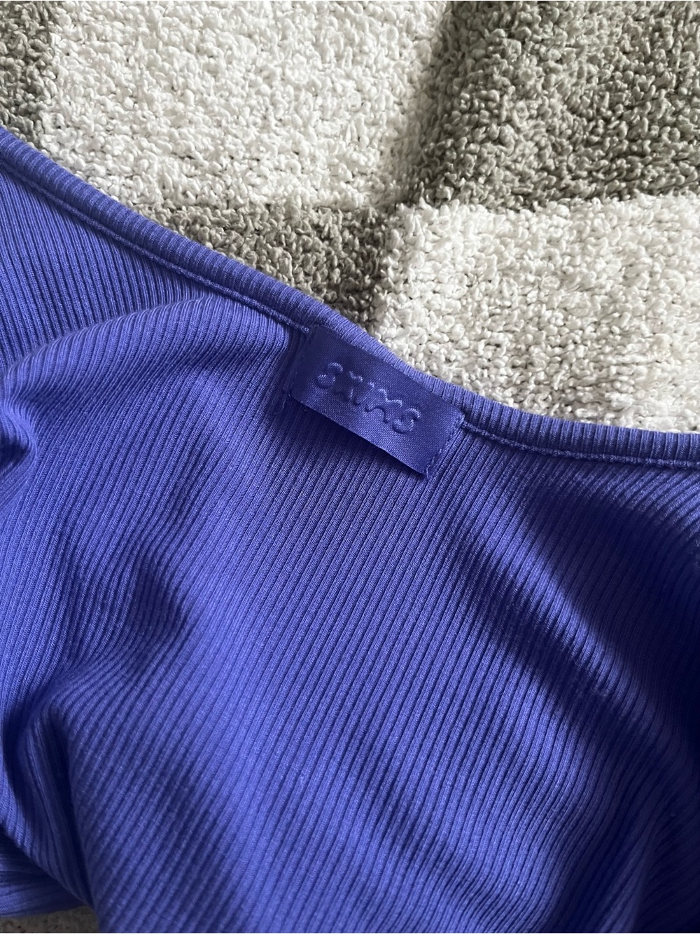 SKIMS Tanzanite Ribbed Slip Dress - Picture 3 of 6